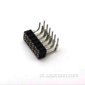 Conector fêmea usinado com passo de 2,54 mm 12P